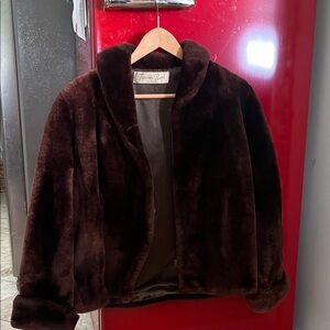 Fur Coat in Rich Brown